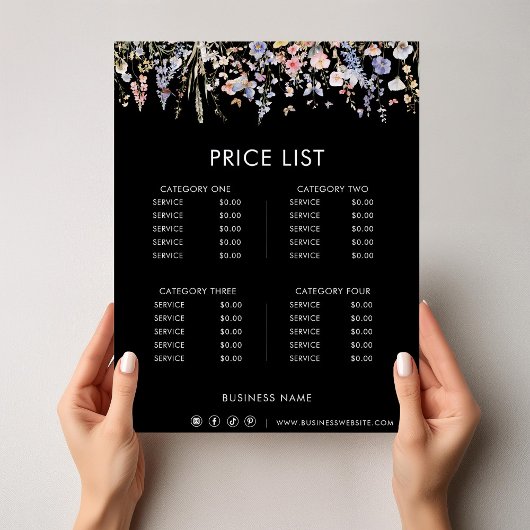 Zomer Multicolor Wildflower Formele prijslijst