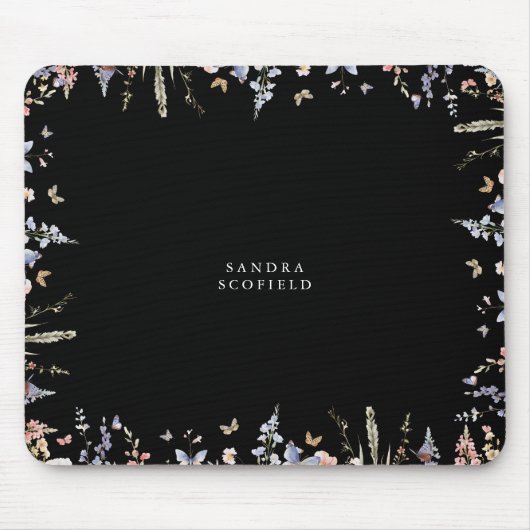 Zomer Multicolor Wildflower Gepersonaliseerd Eenvo Muismat (Voorkant)