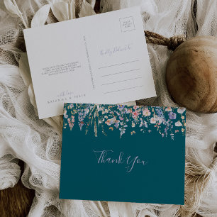 Zomer Multicolor Wildflower Green Dank u Briefkaart