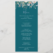 Zomer Multicolor Wildflower Green Dinner Menu (Voorkant)