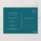 Zomer Multicolor Wildflower Green Save the Date Briefkaart (Achterkant)