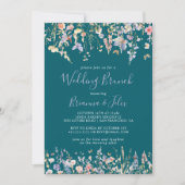 Zomer Multicolor Wildflower Green Wedding Brunch Kaart (Voorkant)