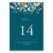 Zomer Multicolor Wildflower Green Wedding Kaart (Voorkant)