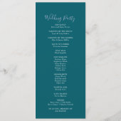 Zomer Multicolor Wildflower Green Wedding Programm Programmakaart (Achterkant)