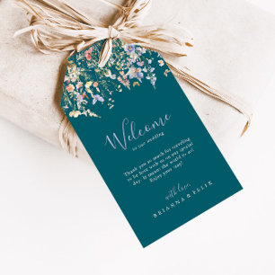 Zomer Multicolor Wildflower Green Wedding Welkom Cadeaulabel