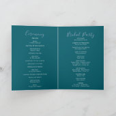 Zomer Multicolor Wildflower Groen Gevouwen Trouwen Programma (Binnen)