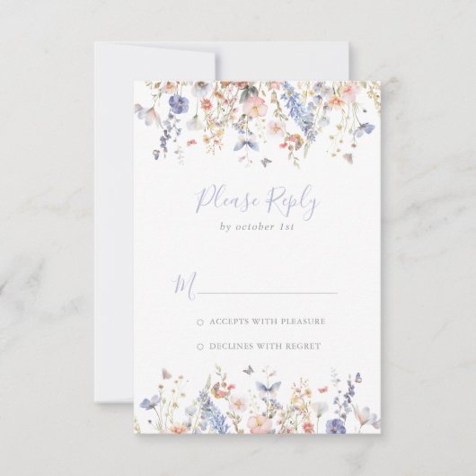 Zomer Multicolor Wildflower RSVP (Voorkant)