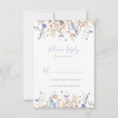Zomer Multicolor Wildflower RSVP Kaartje (Voorkant)