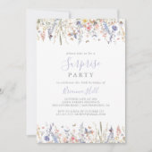 Zomer Multicolor Wildflower Surprise Party Kaart (Voorkant)