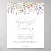 Zomer Multicolor Wildflower Unplugged Ceremony Poster (Voorkant)