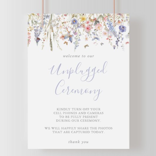 Zomer Multicolor Wildflower Unplugged Ceremony Poster