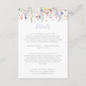 Zomer Multicolor Wildflower Wedding Details Informatiekaartje (Voorkant)