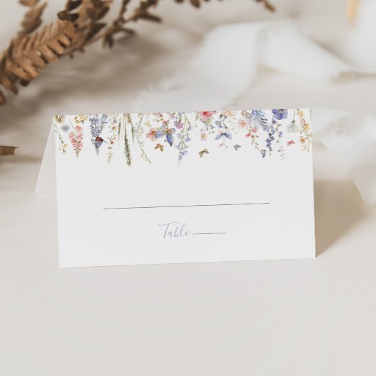 Zomer Multicolor Wildflower Wedding Place Card Plaatskaartje