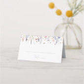 Zomer Multicolor Wildflower Wedding Place Card Plaatskaartje (Voorkant)