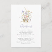 Zomer Multicolor Wildflower Wedding Routebeschrijv Informatiekaartje (Voorkant)