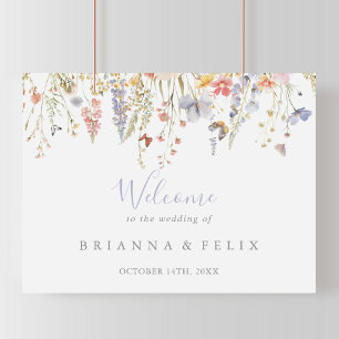 Zomer Multicolor Wildflower Wedding Welkomstbord Poster