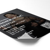 Zomer Muziekfestival QR-code en Logo Poster (Hoek)