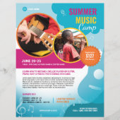 Zomer Muziekkamp Flyer Sjabloon (Voorkant)