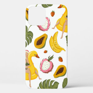 Zomer naadloze patroonachtergrond met exotische bu Case-Mate iPhone case