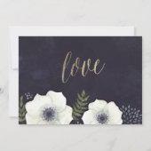 Zomer Nacht Bloemen Bruiloft Dank u Kaart (Achterkant)