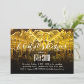 Zomer Nacht Draaimolen Bruiloftsfeest Kaart (Staand voorkant)