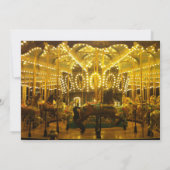 Zomer Nacht Draaimolen Bruiloftsfeest Kaart (Achterkant)