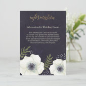 Zomer Nachtbloemen Bruiloft Informatie Kaart (Staand voorkant)