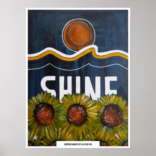 Zomer Nachten Schilderij van Alfred Fox Poster (Voorkant)