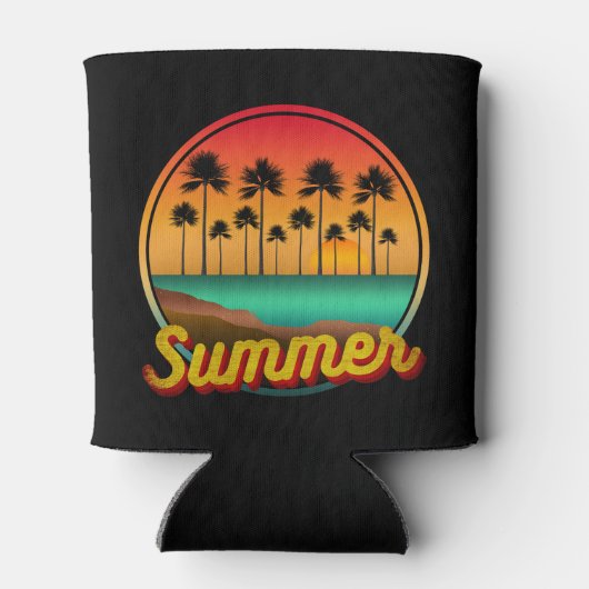 Zomer natuur zonsondergang blikjeskoeler (Achterkant)