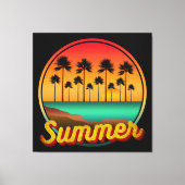 Zomer natuur zonsondergang canvas afdruk (Voorkant)