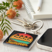 Zomer natuur zonsondergang sleutelhanger (Voorkant Rechts)