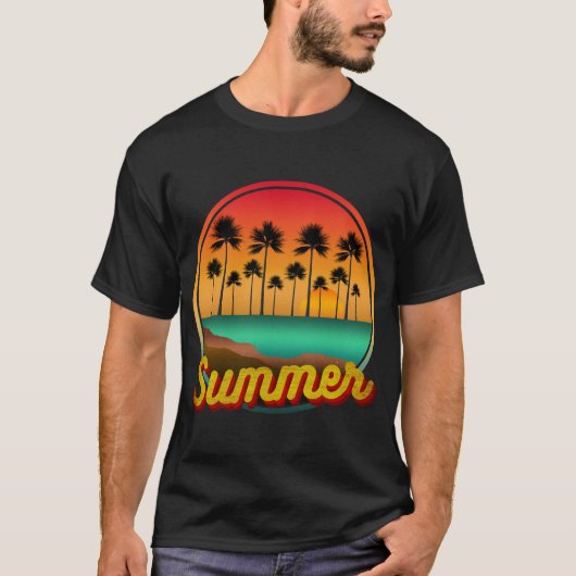 Zomer natuur zonsondergang t-shirt (Voorkant)