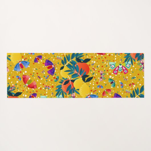 Zomer Natuurlijke Citrus Grove Yogamat (Achterkant (horizontaal))