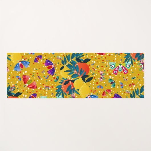 Zomer Natuurlijke Citrus Grove Yogamat (Voorkant (horizontaal))