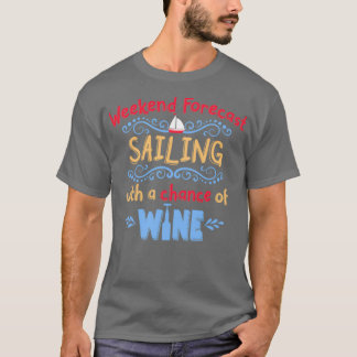 Zomer Nautical Sailing Lake Wine Design T-shirt