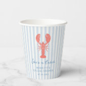 Zomer Nautische Kreeft Bruidsdouche Papieren Beker (Achterkant)