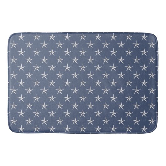Zomer Nautische Marine Blauw Zee Star Starfish Badmat (Voorkant)