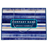 Zomer Navy Blauwe Moderne Boot Strepen Collectie Groot Cadeauzakje (Voorkant)