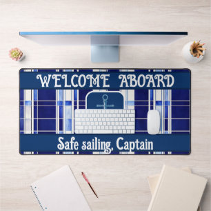 Zomer Navy Blue Boat Modern Stripes Collectie Bureaumat