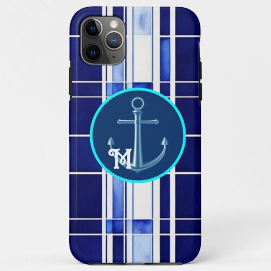 Zomer Navy Blue Boat Modern Stripes Collectie Case-Mate iPhone Case (Achterkant)