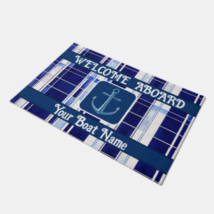 Zomer Navy Blue Boat Modern Stripes Collectie Deurmat