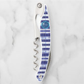 Zomer Navy Blue Boat Modern Stripes Collectie Kurkentrekker (Voorkant)