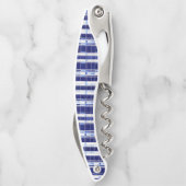 Zomer Navy Blue Boat Modern Stripes Collectie Kurkentrekker (Achterkant)