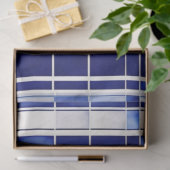 Zomer Navy Blue Boat Modern Stripes Collectie Tissuepapier (Geschenk)