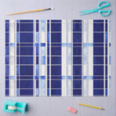 Zomer Navy Blue Boat Modern Stripes Collectie Tissuepapier (Craft)