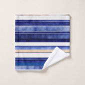 Zomer Navy Blue Modern Boat Stripes Collectie Bad Handdoek (Wasdoekje)