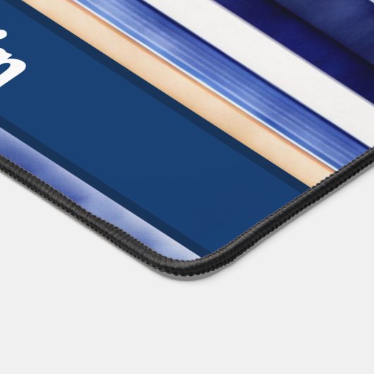 Zomer Navy Blue Modern Boat Stripes Collectie Bureaumat (Hoek)