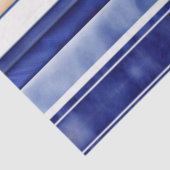 Zomer Navy Blue Modern Boat Stripes Collectie Tissuepapier (Detail)