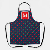 Zomer Navy & Rode Kersen Monogram Schort (Voorkant)