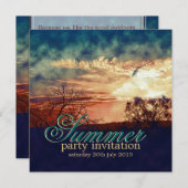 Zomer Nights Outdoor Rustic Party Uitnodiging (Voorkant / Achterkant)